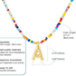 💜 LAATSTE DAG ACTIE – 56% KORTING 💜 Letter Kralenketting voor Dames 🔤 A-Z