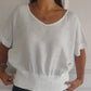 🔥KOOP 2 KRIJG 10% KORTING💝Eenvoudig effen T-shirt met V-hals en halve mouwen💛
