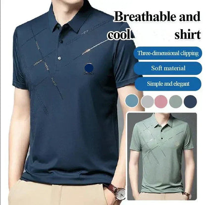 👕Hot Sale 50% OFF⏳Men's Ice Silk Stretch Shirt,Cool & Comfortable