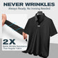 👑 Fliwos Heren T-shirt — ademend, casual met revers, kreukvrij