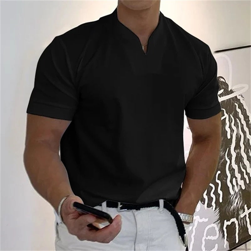 ⏳Time-Limited Special⏰Men Gentlemans Business Short Sleeve Fitness T-shirt