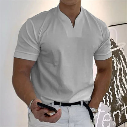 ⏳Time-Limited Special⏰Men Gentlemans Business Short Sleeve Fitness T-shirt