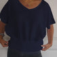 🔥KOOP 2 KRIJG 10% KORTING💝Eenvoudig effen T-shirt met V-hals en halve mouwen💛