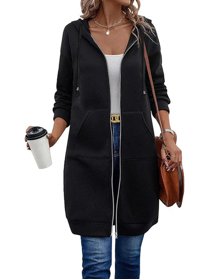 🔥Hot Sale🔥 Vroege Herfst Dames Casual Zip-up Fleece Hoodies 🍂