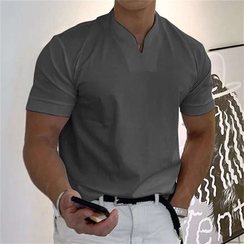 ⏳Time-Limited Special⏰Men Gentlemans Business Short Sleeve Fitness T-shirt