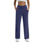🩷Herfstuitverkoop🩷Plus Size minimalistische baggy stretch casual broek met hoge taille en rechte pijpen