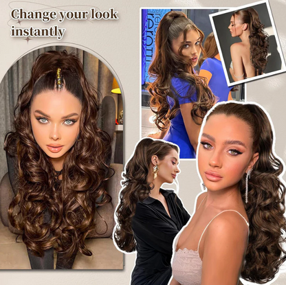 💜 Tijdelijke promotie 50% KORTING 💜 Clip-on golvende paardenstaart