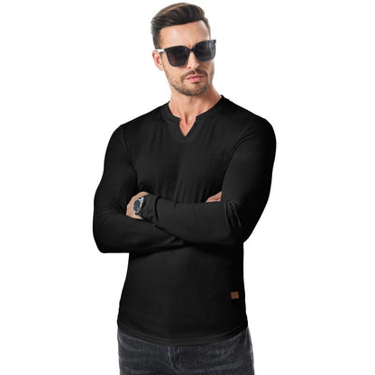 🚹 Herenshirt Met Lange Mouwen – Slanke Pasvorm, Katoen Comfort & Casual Stijl
