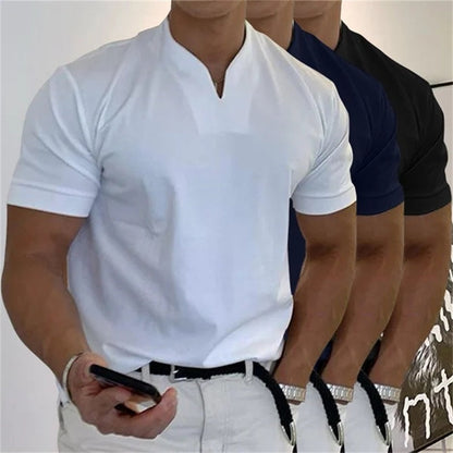 ⏳Time-Limited Special⏰Men Gentlemans Business Short Sleeve Fitness T-shirt