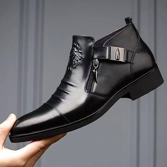 👞 Trendy leren boots met dubbele rits – perfecte afwerking voor elke look