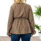 😻V-hals blouse met ruches en lange mouwen