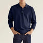 Herfstuitverkoop - heren lente en herfst mode casual los revers shirt met lange mouwen
