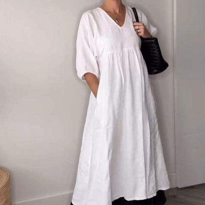 🔥 2025 NIEUWE UITVERKOOP - 50% KORTING 🔥 Dames V-hals Casual Jurk