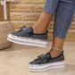 🌟50% KORTING🔥 Dames Rhinestone Slip-On Strik Sneakers