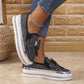 🌟50% KORTING🔥 Dames Rhinestone Slip-On Strik Sneakers