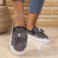 🌟50% KORTING🔥 Dames Rhinestone Slip-On Strik Sneakers