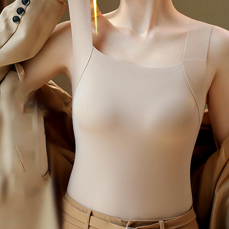 📢50%  OFF!⏰Women’s U-Neck Thermal Tank with Built-In Bra – Warm, Supportive & Braless Comfort ❄️❤️