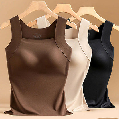 📢50%  OFF!⏰Women’s U-Neck Thermal Tank with Built-In Bra – Warm, Supportive & Braless Comfort ❄️❤️