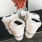 Opvouwbare plastic bekerhouder voor 6 bekers