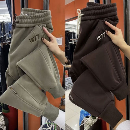 Dames Warme Joggingbroek met Elastische Touwtjes en Zakjes
