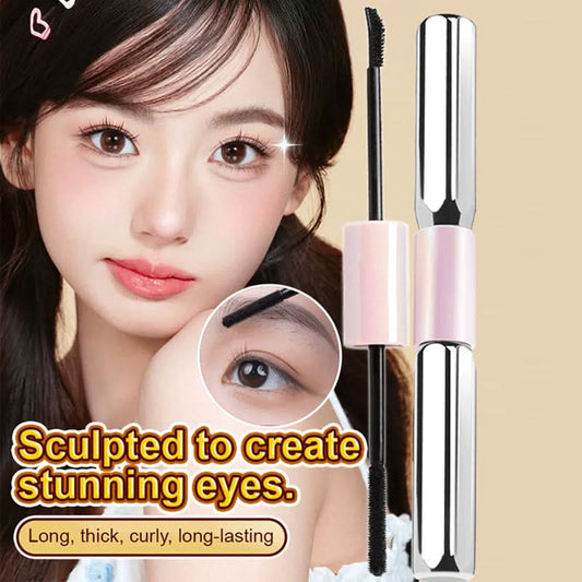 Waterdichte mascara met dubbele punt voor verlenging en krul (50% korting)