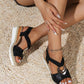🔥 PROMOTIE 37% KORTING - LEREN PLATFORM WEDGE ORTHOPEDISCHE SANDALEN VOOR DAMES