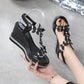 Glitter Vlinder Versierde Open Teen Sandalen