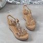 Glitter Vlinder Versierde Open Teen Sandalen