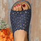 👣Hol bloem lage hiel cool slippers🌸
