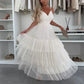 💖Beperkte Aanbieding 50% KORTING💖 Elegante Dames Maxi Jurk met Spaghettibandjes en Gelaagde Tulle