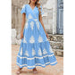 Casual V-hals Boho Maxi-jurk voor dames