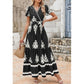 Casual V-hals Boho Maxi-jurk voor dames