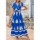 Casual V-hals Boho Maxi-jurk voor dames