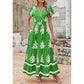 Casual V-hals Boho Maxi-jurk voor dames