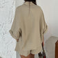 Lässiges Damen-Set aus Reverstop und Shorts mit hoher Taille