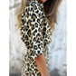 Maxi-jurk met V-hals en luipaardprint