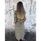 Maxi-jurk met V-hals en luipaardprint