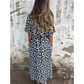 Maxi-jurk met V-hals en luipaardprint