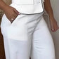 🌿🌿2025 Nieuw Set 💥Dames Eenarmige Crop Top & Brede Broek Set