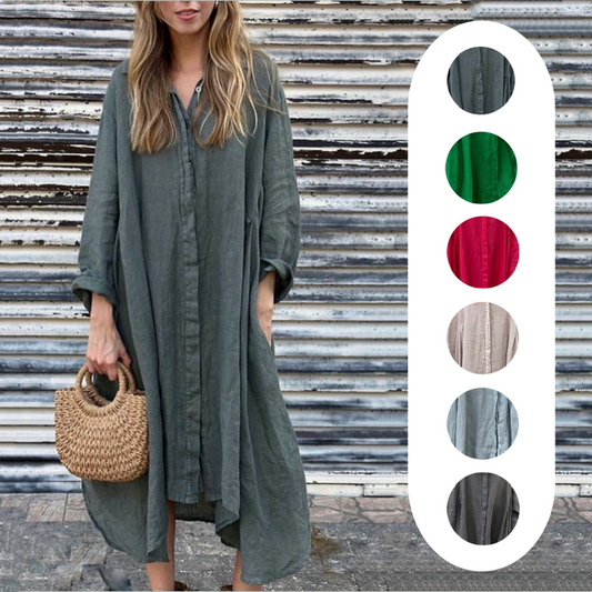 🌸 Tijdbeperkt speciaal aanbod 💖 Dames Casual Losse Langarmjurk