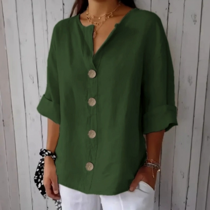 💥 Beperkte Tijd Grote Verkoop OFF💥 Vrouwen Losse Mode Knop Top