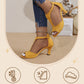 Vrouwen Peep-Toe Sandalen met Hoge Hak en Rits Achteraan