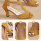Vrouwen Peep-Toe Sandalen met Hoge Hak en Rits Achteraan