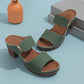 Stijlvolle dames-sandalen met open teen en dikke hak