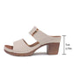 Stijlvolle dames-sandalen met open teen en dikke hak