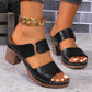 Stijlvolle dames-sandalen met open teen en dikke hak