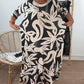 💖Elegante, losse damesjurk met ronde hals en print