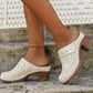🔥HETE UITVERKOOP – 50% KORTING💕 Dames Instapsandalen met Gesloten Neus en Chunky Hak