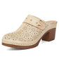 🔥HETE UITVERKOOP – 50% KORTING💕 Dames Instapsandalen met Gesloten Neus en Chunky Hak