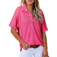 🩷Zomeruitverkoop - 50% korting🌈Nieuw product- Vrouwen Kapsel Losse Korte Mouw Top🩷